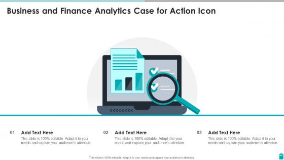 Business And Finance Analytics Case For Action Icon