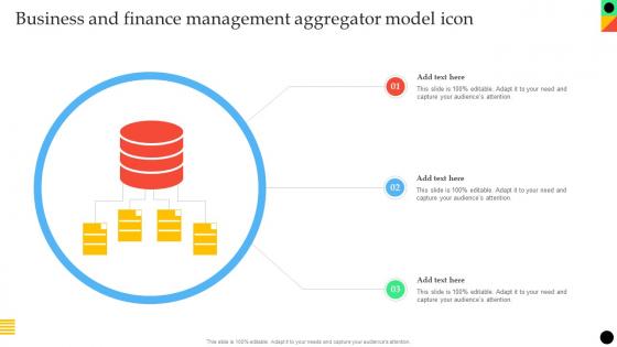Business And Finance Management Aggregator Model Icon