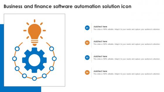 Business And Finance Software Automation Solution Icon