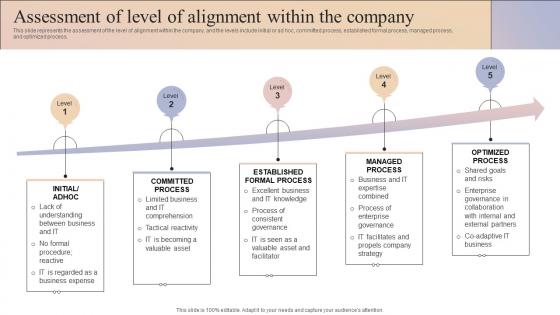 Business And It Alignment Assessment Of Level Of Alignment Within The Company Ppt Professional Clipart Images