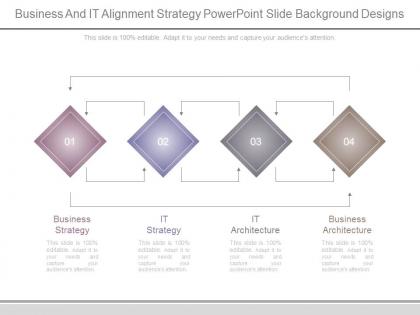 Business and it alignment strategy powerpoint slide background designs