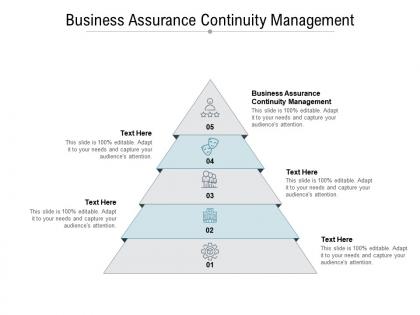 Business assurance continuity management ppt powerpoint presentation layouts show cpb