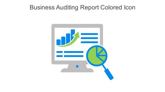 Business Auditing Report Colored Icon In Powerpoint Pptx Png And Editable Eps Format