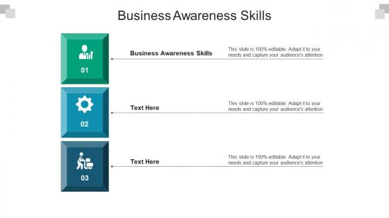 Business awareness skills ppt powerpoint presentation slides graphics design cpb