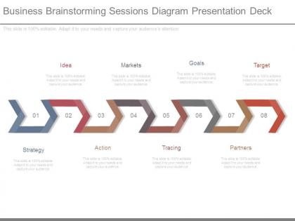 Business brainstorming sessions diagram presentation deck