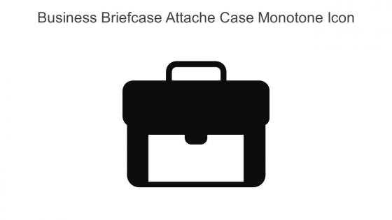Business Briefcase Attache Case Monotone Icon In Powerpoint Pptx Png And Editable Eps Format