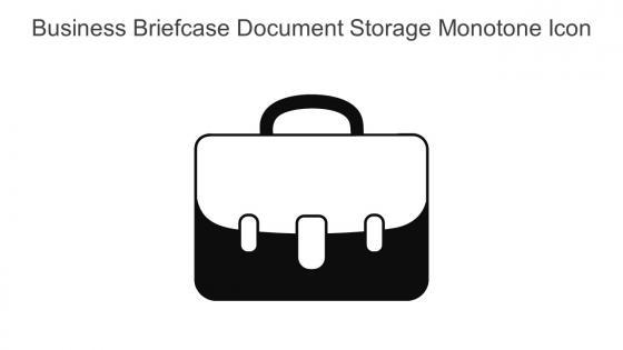 Business Briefcase Document Storage Monotone Icon In Powerpoint Pptx Png And Editable Eps Format
