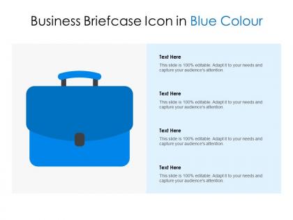 Business briefcase icon in blue colour