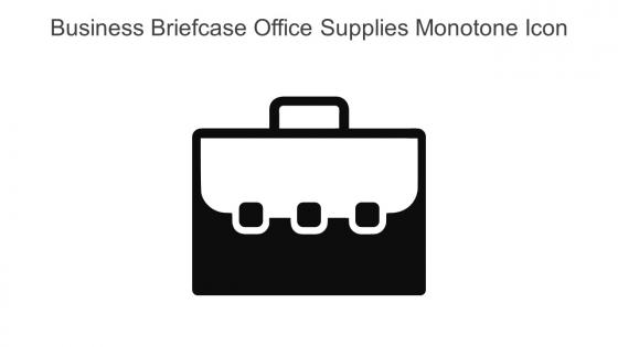Business Briefcase Office Supplies Monotone Icon In Powerpoint Pptx Png And Editable Eps Format