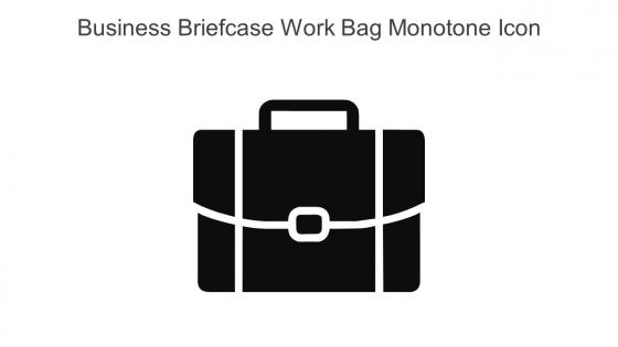 Business Briefcase Work Bag Monotone Icon In Powerpoint Pptx Png And Editable Eps Format