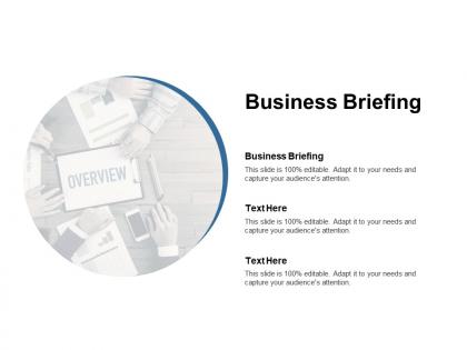 Business briefing ppt powerpoint presentation visual aids professional cpb