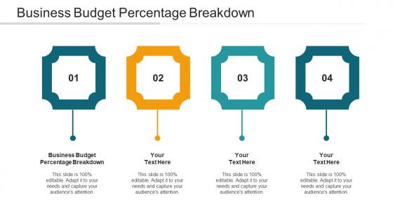 Business Budget Percentage Breakdown Ppt Powerpoint Presentation Summary Cpb
