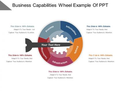 Business capabilities wheel example of ppt