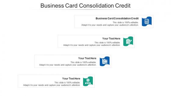 Business card consolidation credit ppt powerpoint presentation pictures clipart cpb