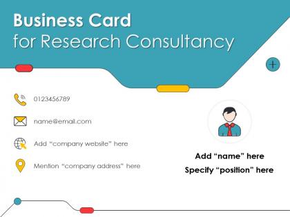 Business card for research consultancy infographic template