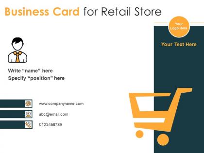 Business card for retail store infographic template