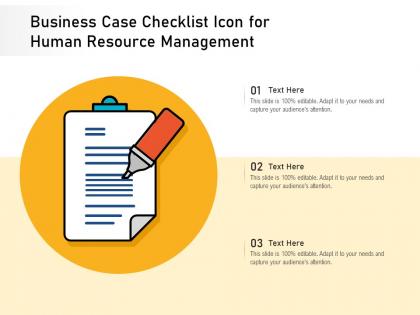 Business case checklist icon for human resource management