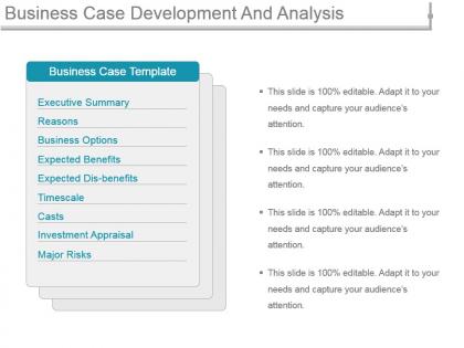 Business case development and analysis powerpoint templates