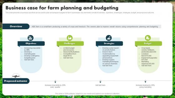 Business Case For Farm Planning And Budgeting