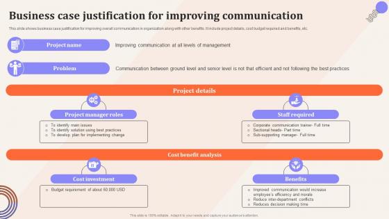 Business Case Justification For Improving Communication