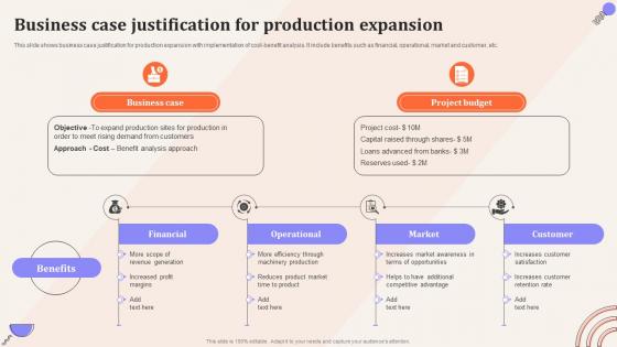Business Case Justification For Production Expansion