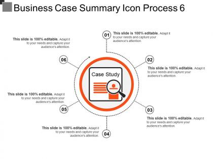 Business case summary icon process 6