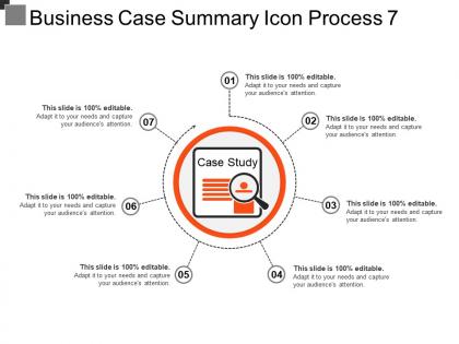 Business case summary icon process 7
