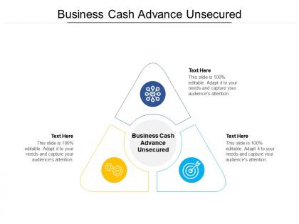 Business cash advance unsecured ppt powerpoint presentation slide cpb