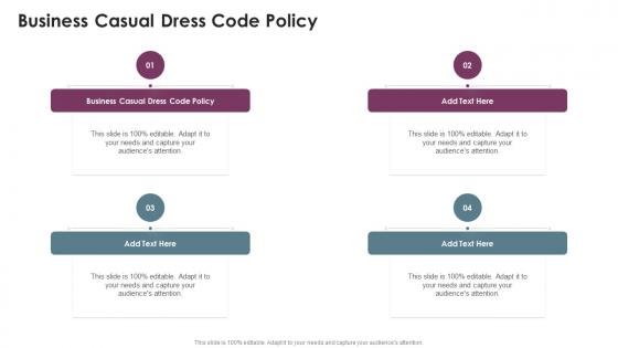 Business Casual Dress Code Policy In Powerpoint And Google Slides Cpb