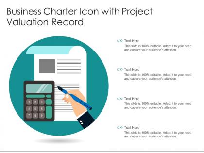 Business charter icon with project valuation record