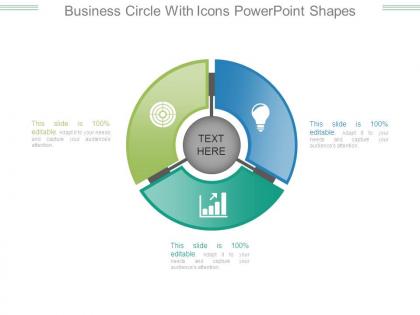 Business circle with icons powerpoint shapes