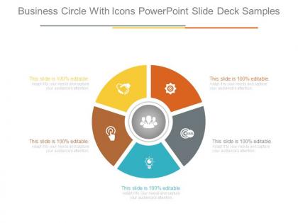Business circle with icons powerpoint slide deck samples