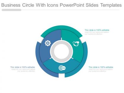 Business circle with icons powerpoint slides templates
