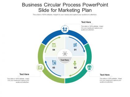 Business circular process powerpoint slide for marketing plan infographic template