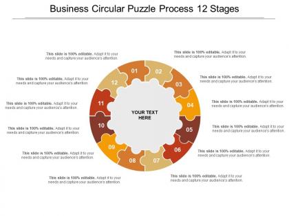 Business circular puzzle process 12 stages