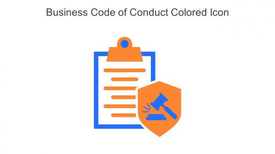 Business Code Of Conduct Colored Icon In Powerpoint Pptx Png And Editable Eps Format