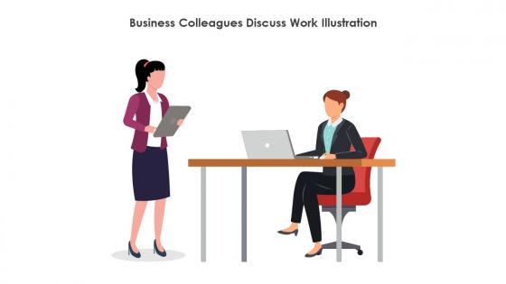 Business Colleagues Discuss Work Illustration