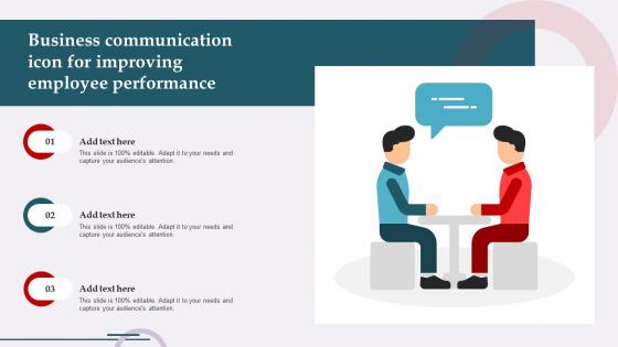 Business Communication Icon For Improving Employee Performance
