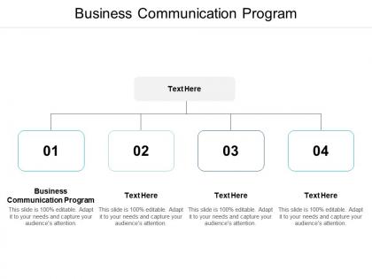 Business communication program ppt powerpoint presentation outline guidelines cpb