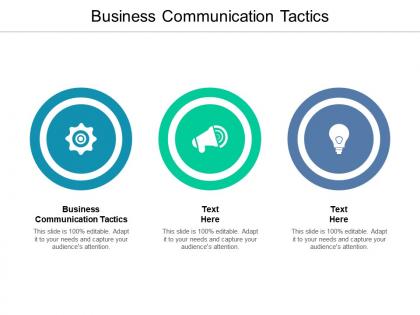 Business communication tactics ppt powerpoint presentation file influencers cpb