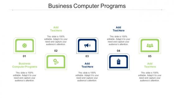 Business Computer Programs Ppt Powerpoint Presentation Model Infographics Cpb