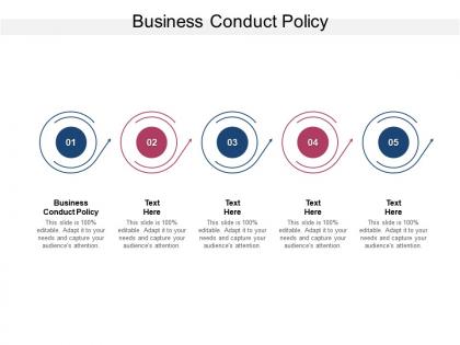 Business conduct policy ppt powerpoint presentation infographic cpb