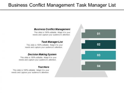 Business conflict management task manager list decision making system cpb