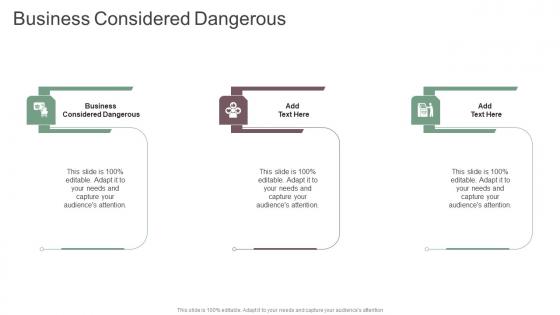 Business Considered Dangerous In Powerpoint And Google Slides Cpb