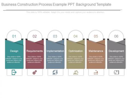 Business construction process example ppt background template