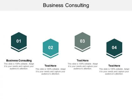 Business consulting ppt powerpoint presentation model visual aids cpb