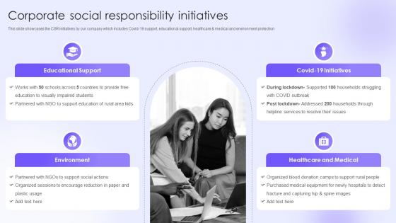 Business Consulting Services Company Profile Corporate Social Responsibility Initiatives