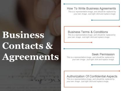 Business contacts and agreements powerpoint images