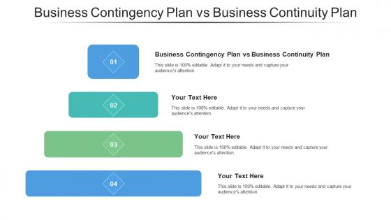 Business Contingency Plan Vs Business Continuity Plan Ppt Powerpoint Presentation Cpb