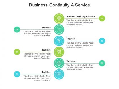 Business continuity a service ppt powerpoint presentation file format ideas cpb